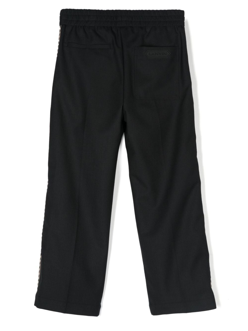 Black wide leg trousers Crub weave