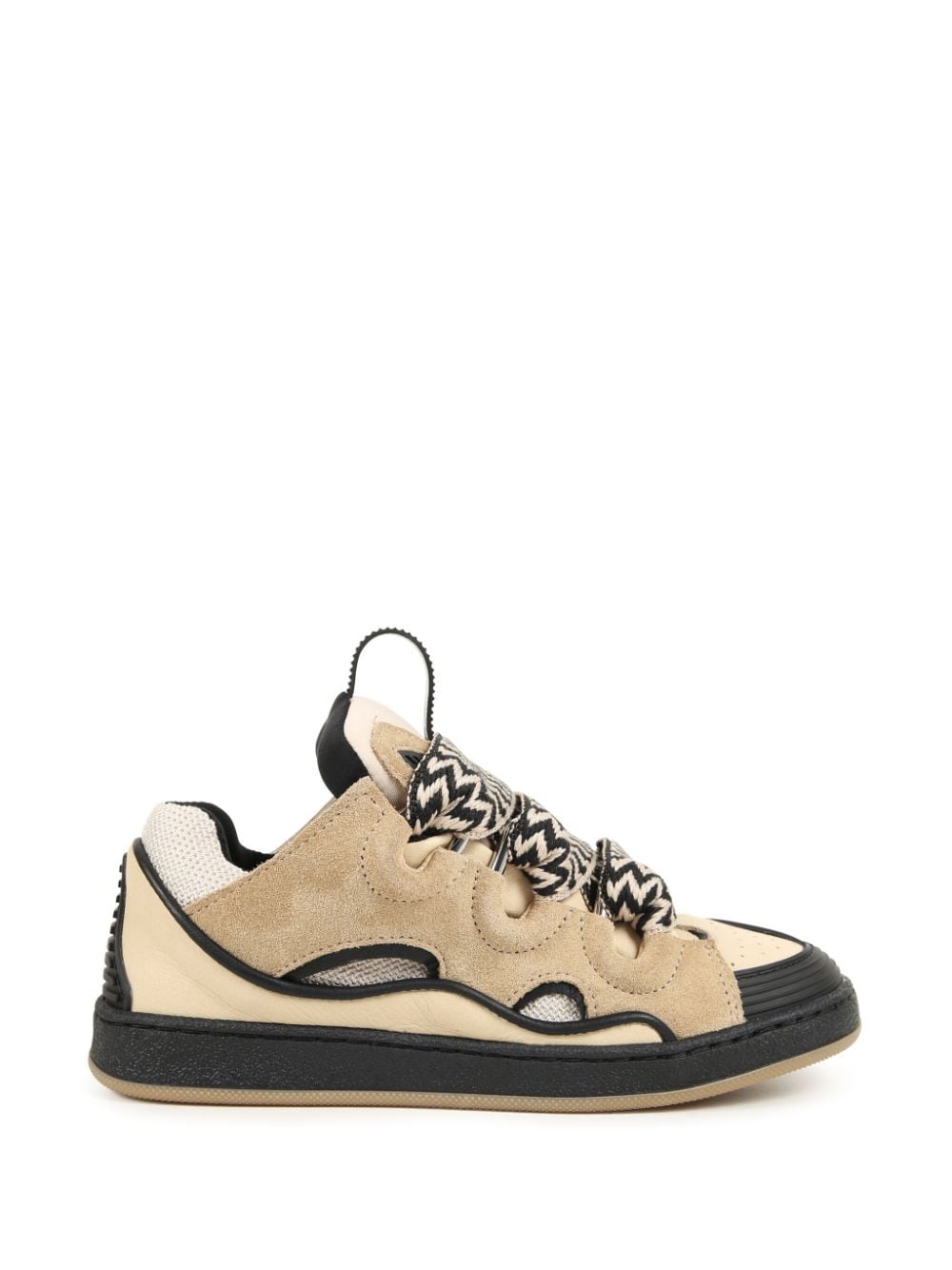 SNEAKERS CURB IN CAMOSCIO BEIGE