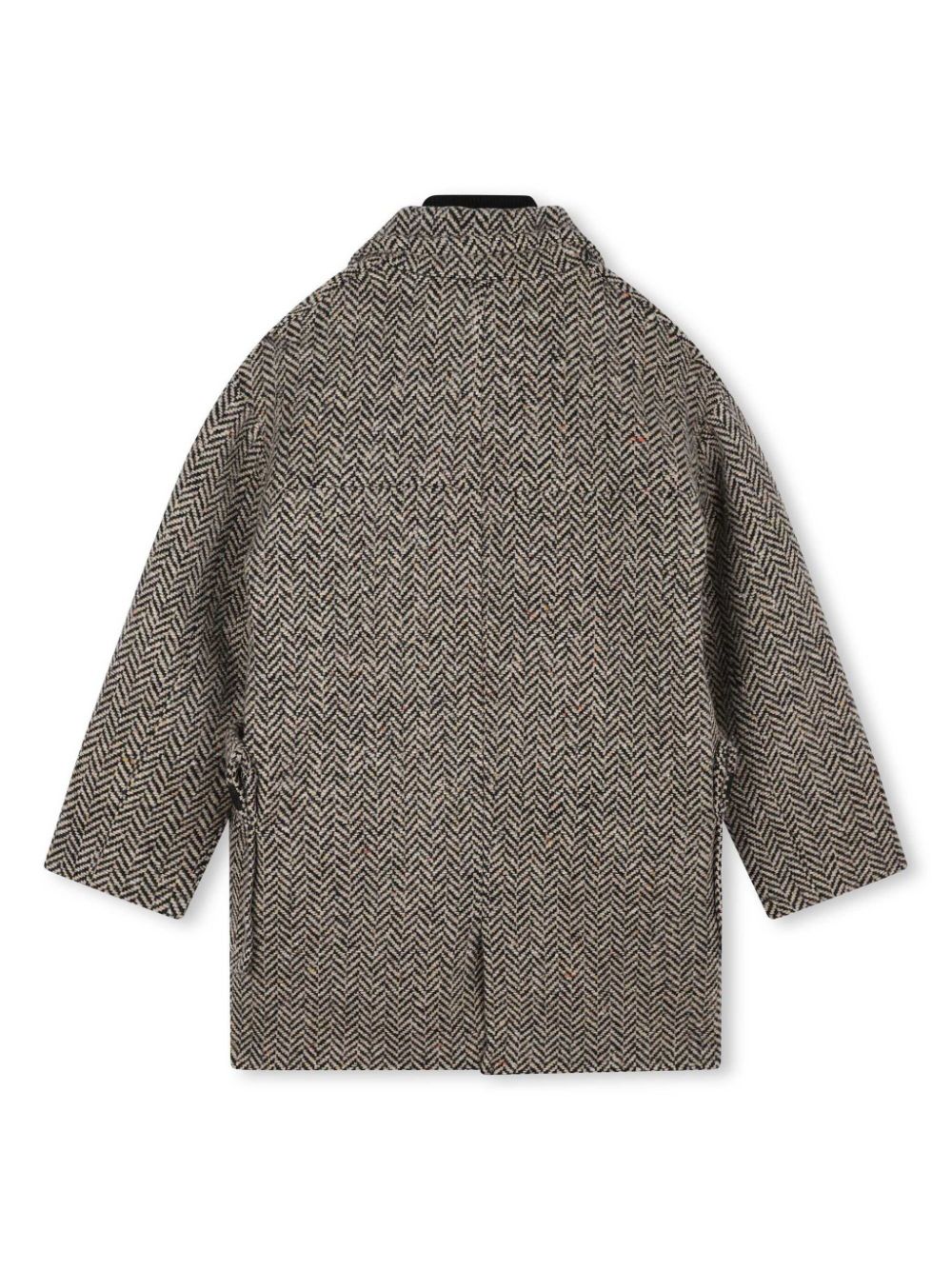 Black/beige crub pattern coat