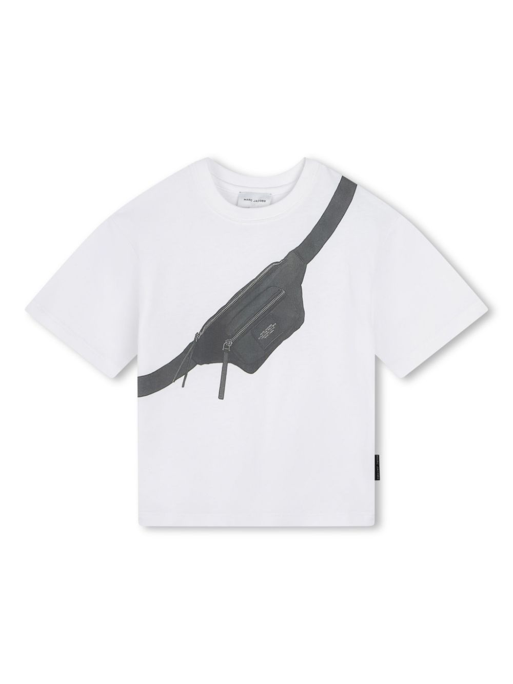 White T-shirt with pouch print