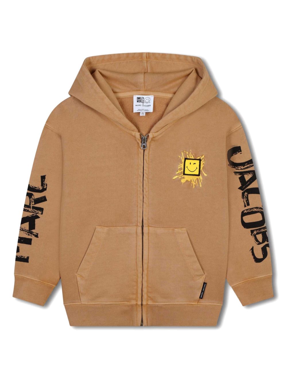 Brown sweatshirt with logo sleeves