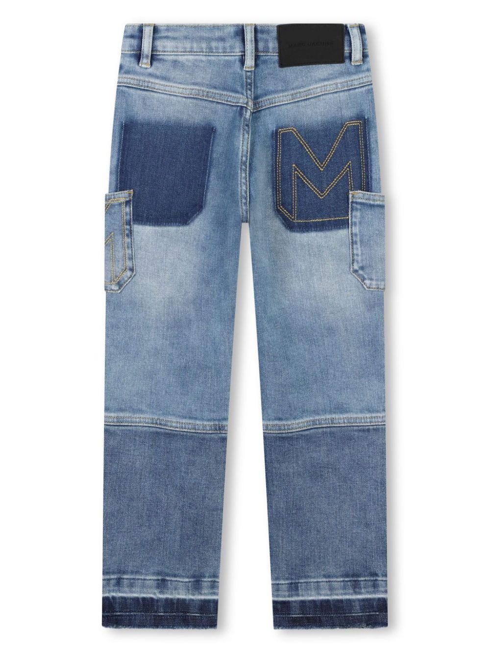 Jeans with color-block lightening