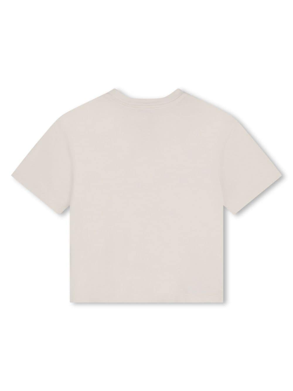 Beige T-shirt with shaded logo