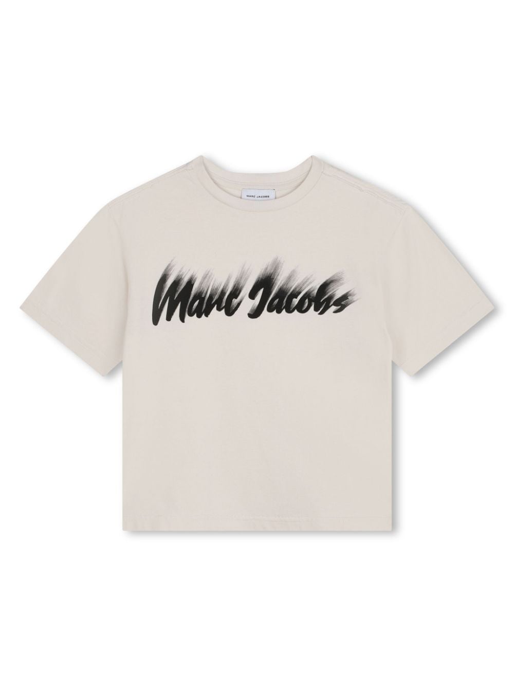 Beige T-shirt with shaded logo