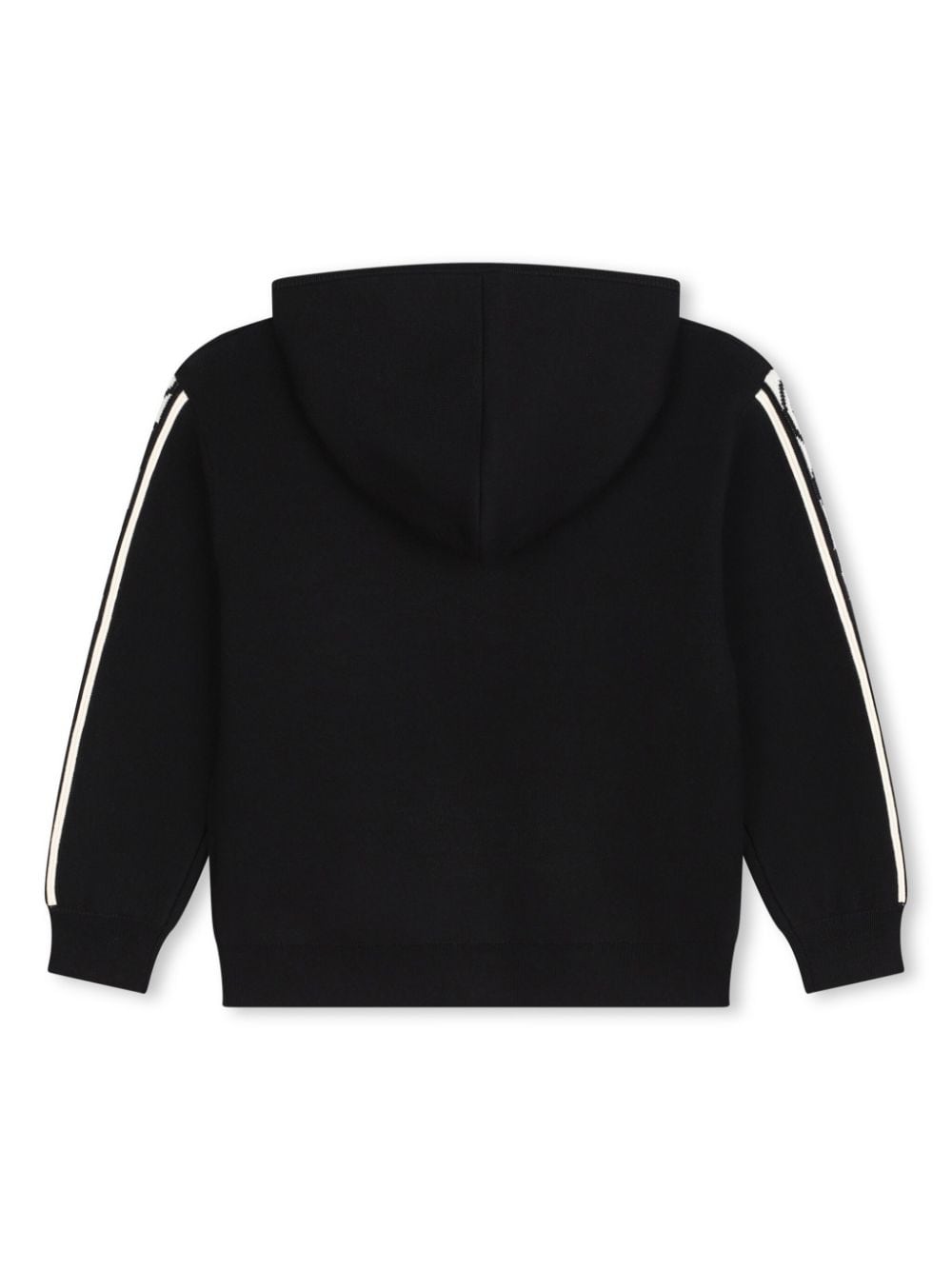 Black sweatshirt with embroidered logo sleeves