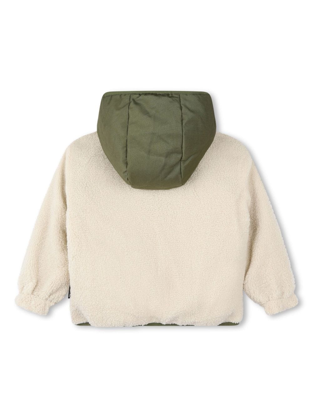 Cream/green reversible jacket