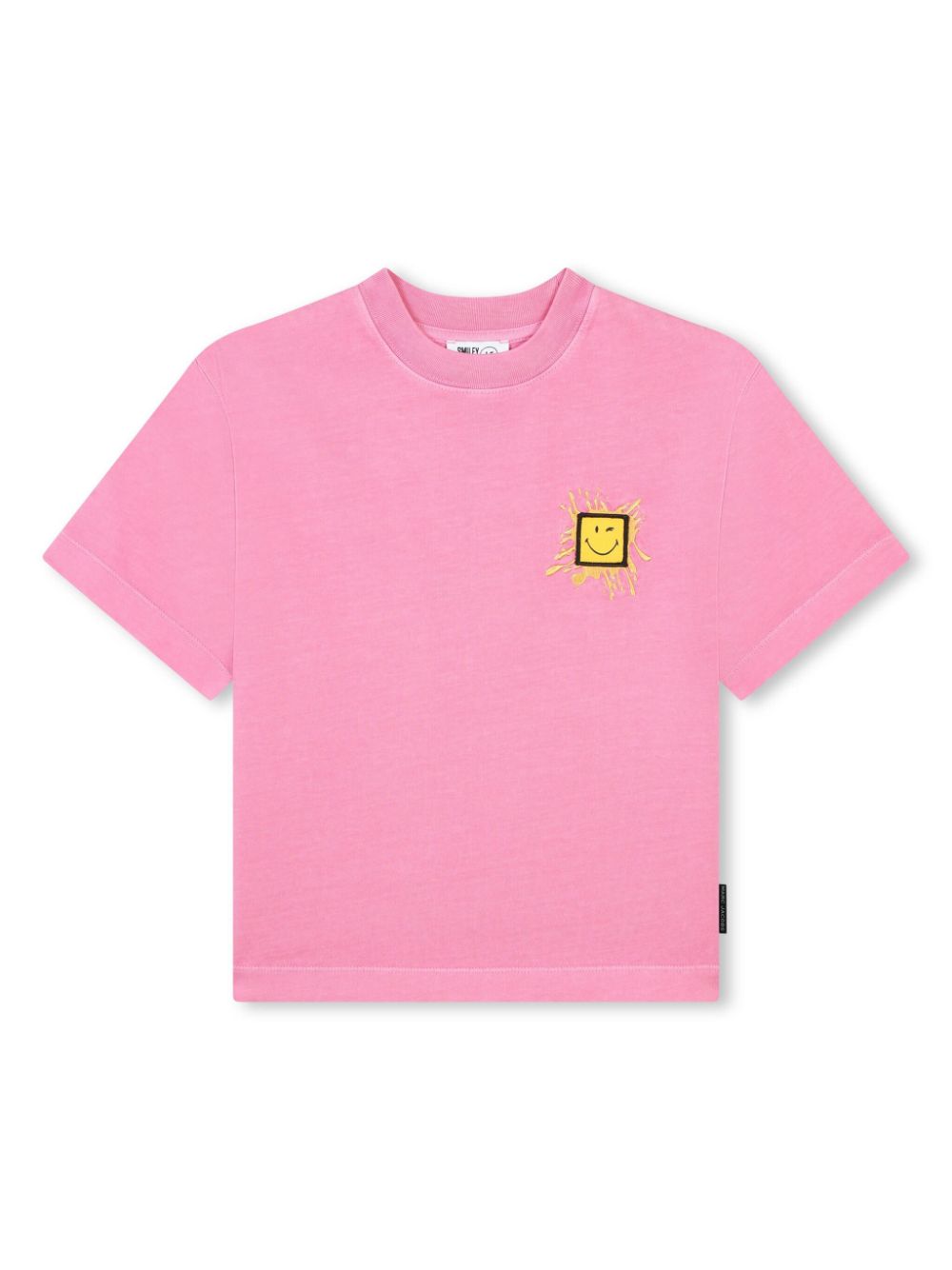 Fuchsia T-shirt with retro logo