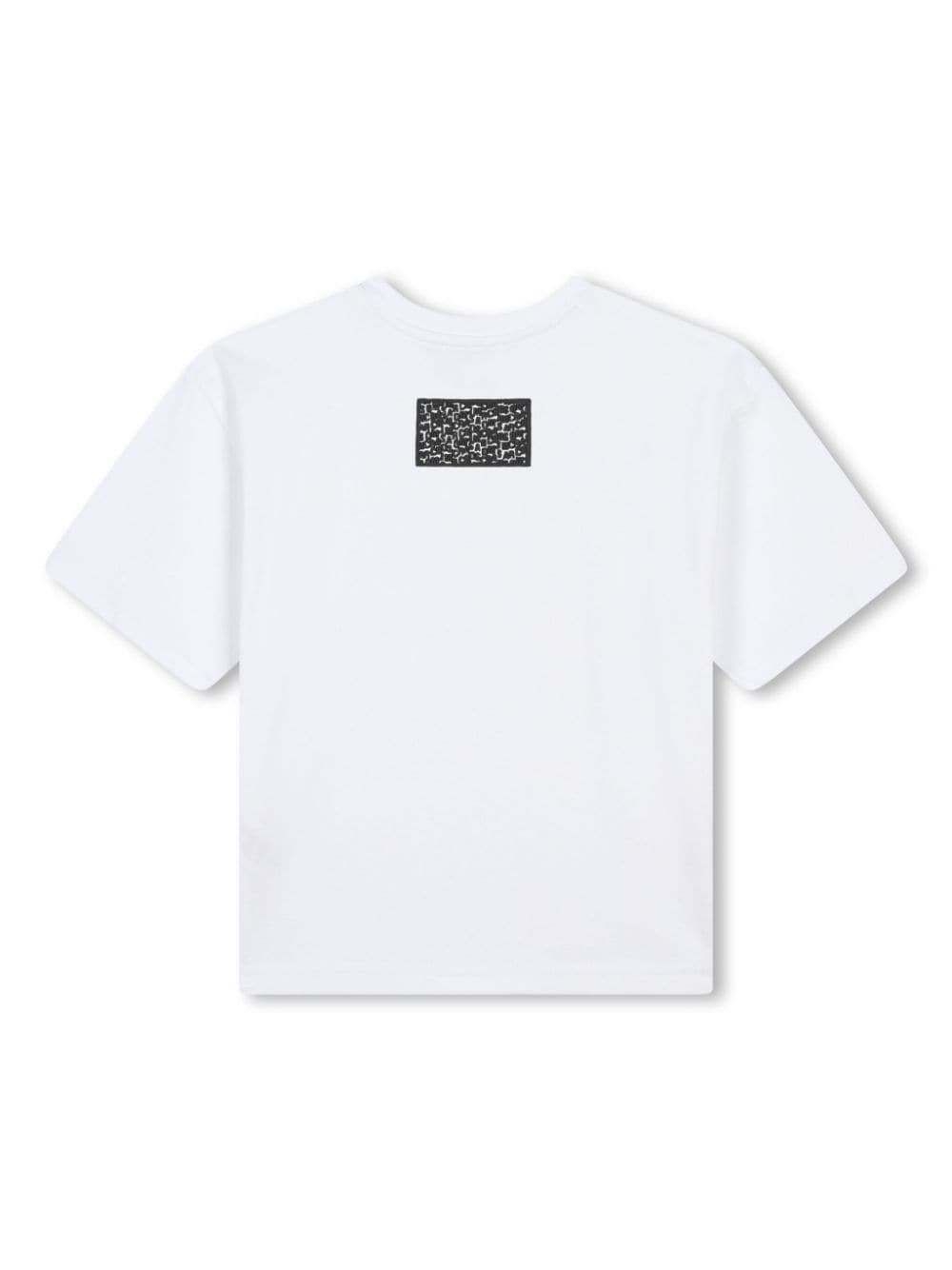 White logo print t-shirt