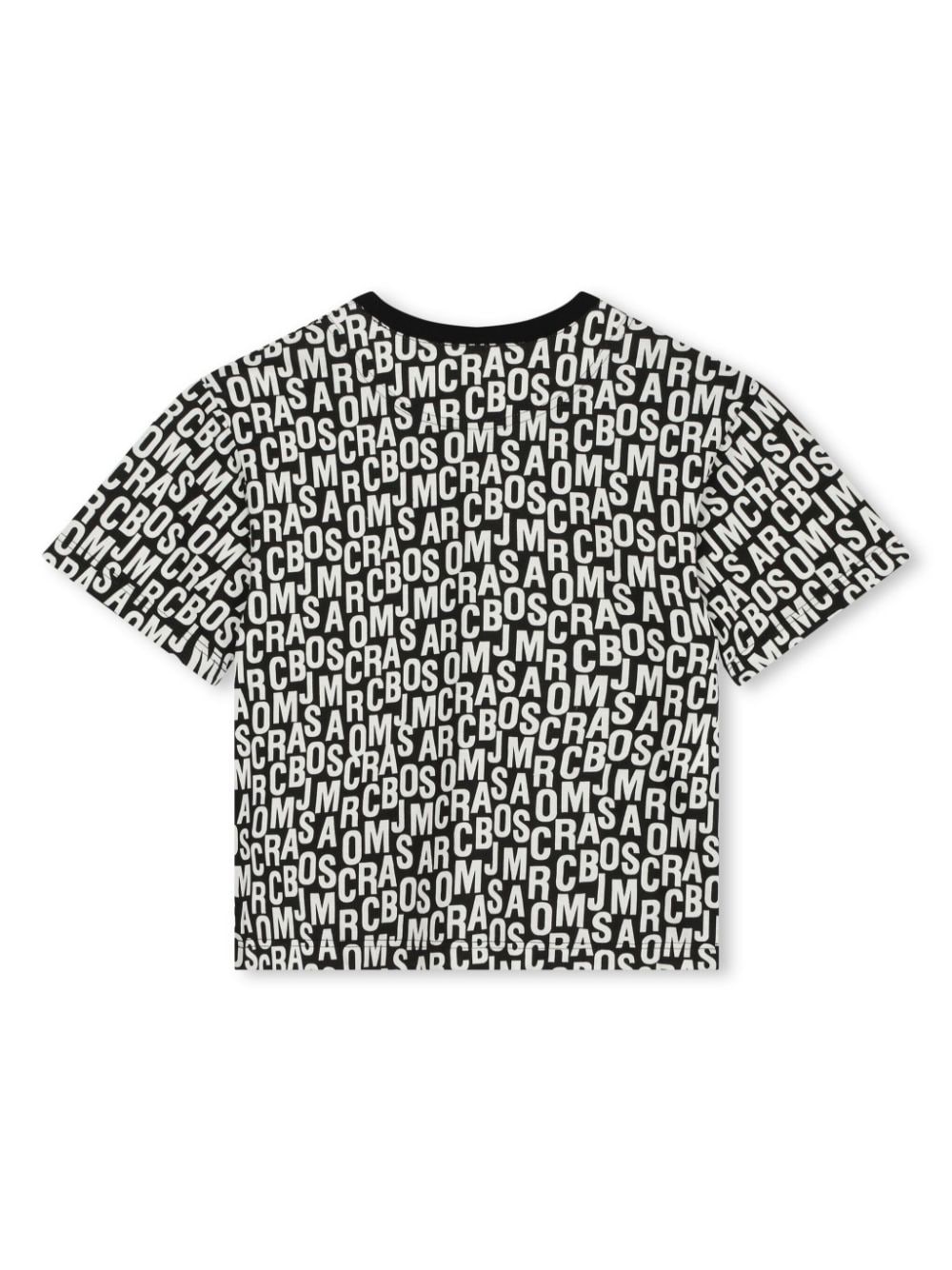 Black t-shirt with all-over logo