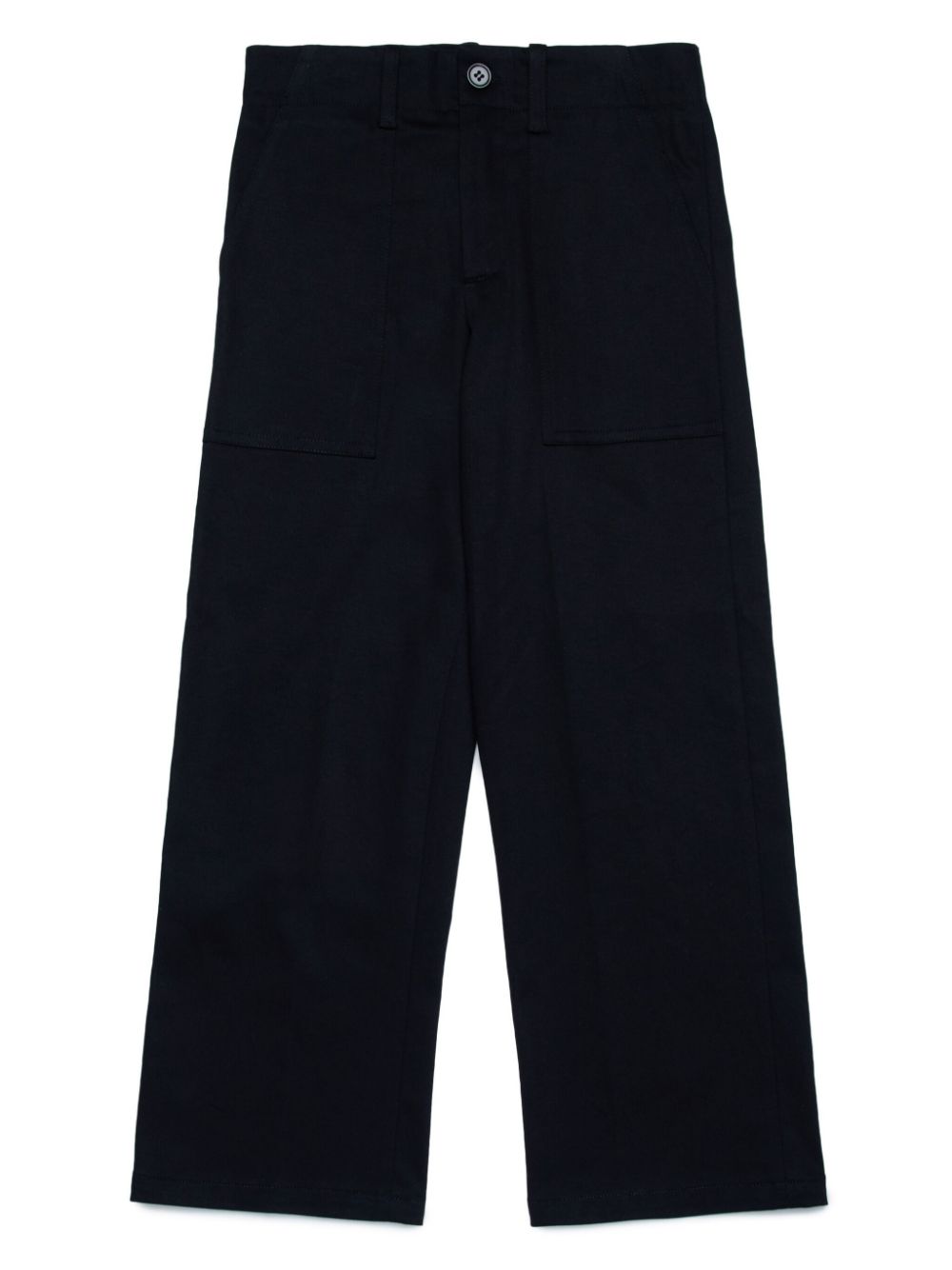 Pantalone nero gambe larghe