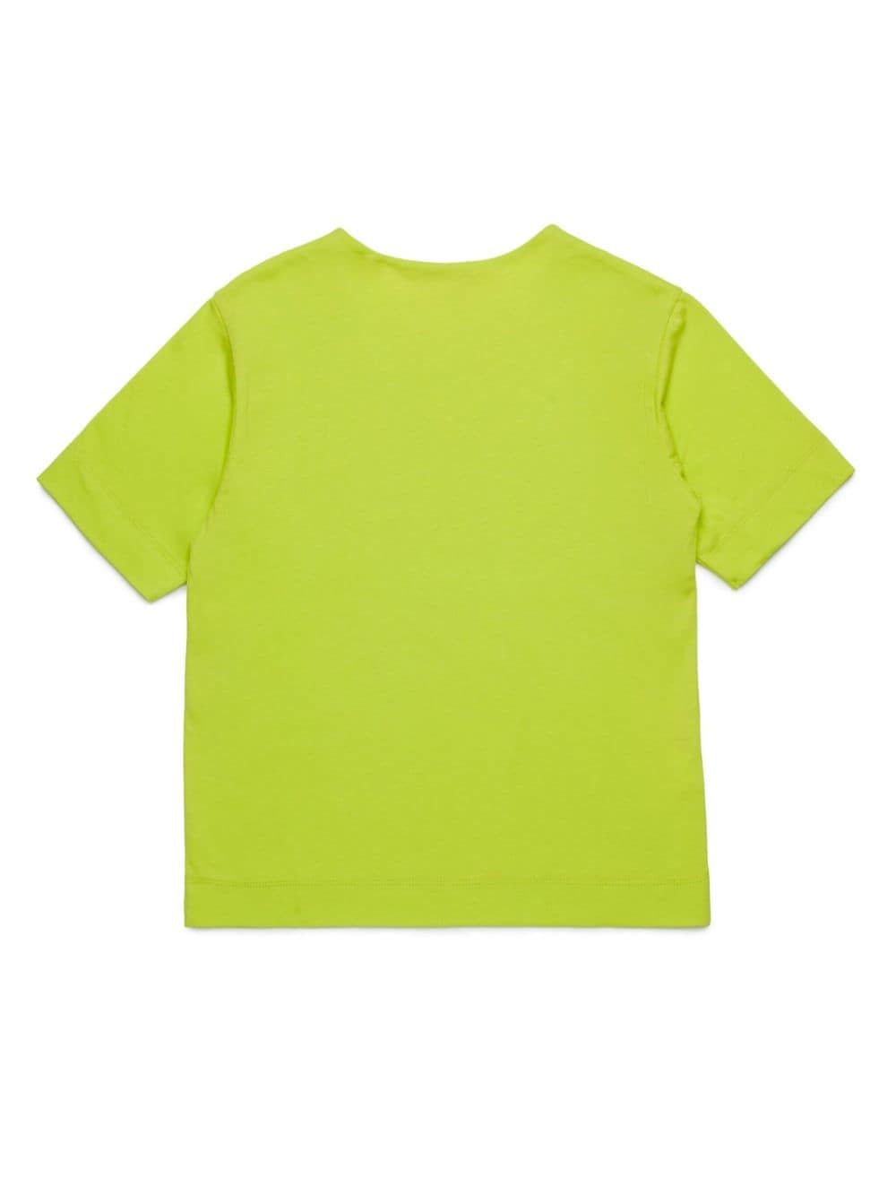 T-shirt lime girocollo a contrasto