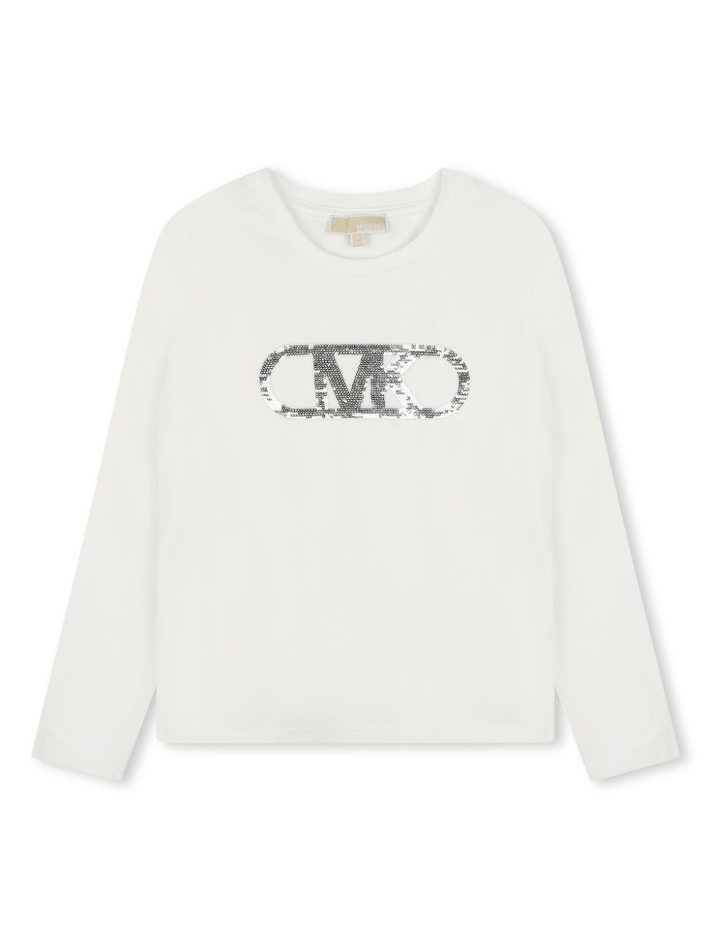 White sequin logo t-shirt