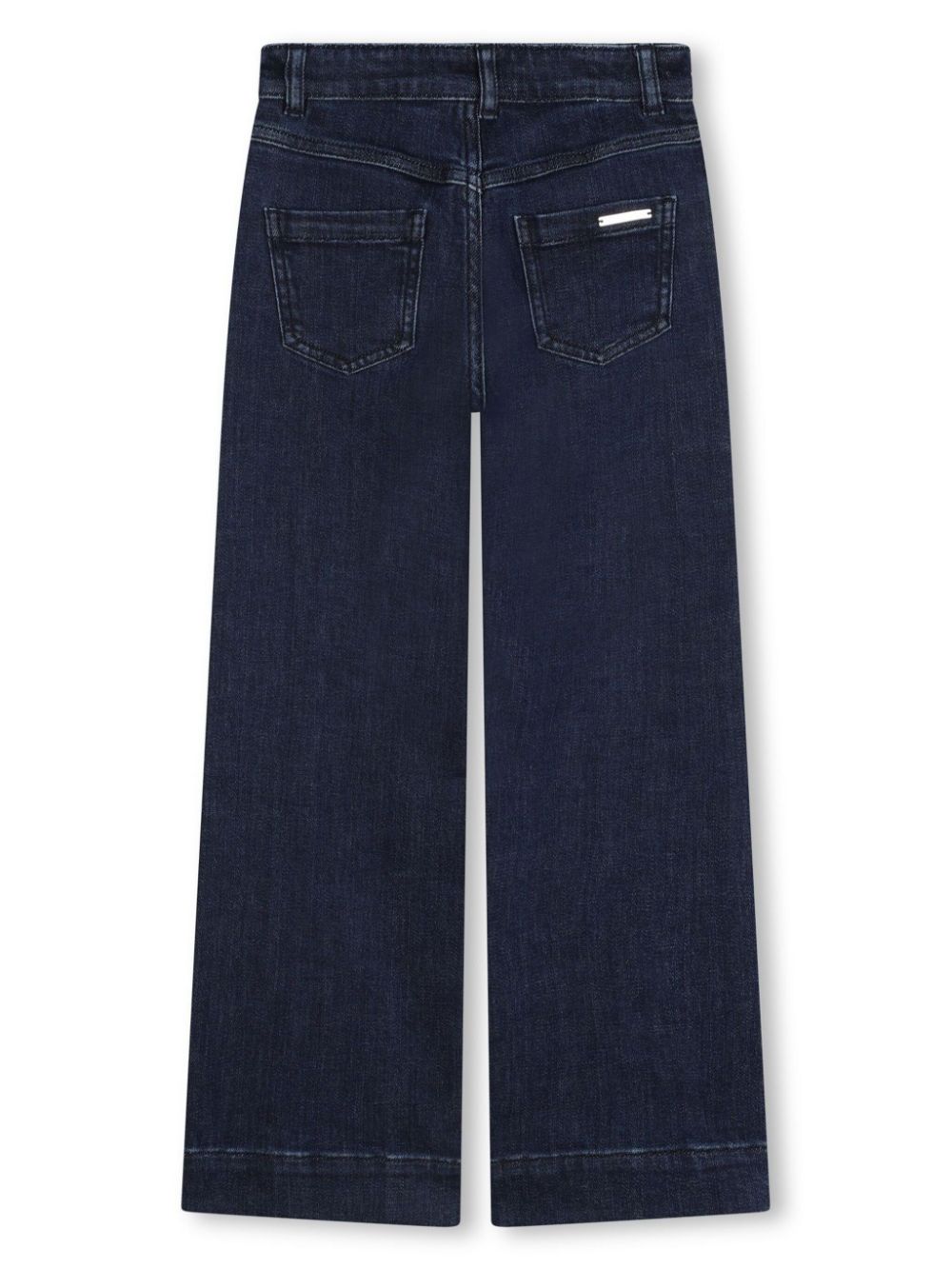 Blue jeans with eyelets