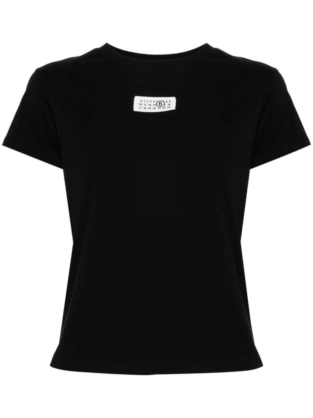 Black T-shirt with number logo label