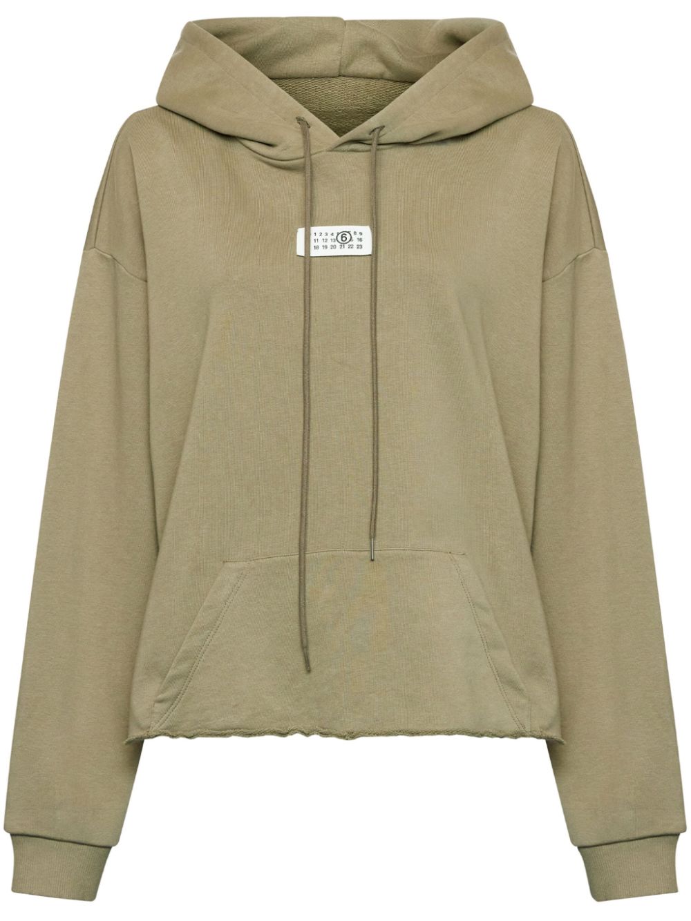 Khaki sweatshirt with number logo label