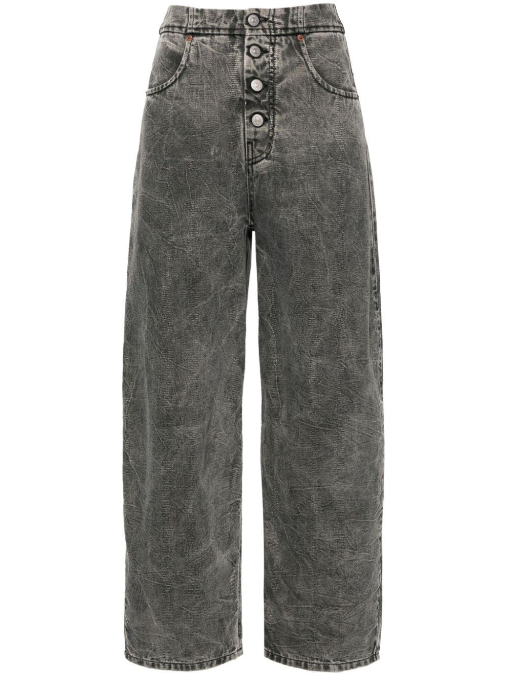 Boyfriend jeans grey wrinkled effect