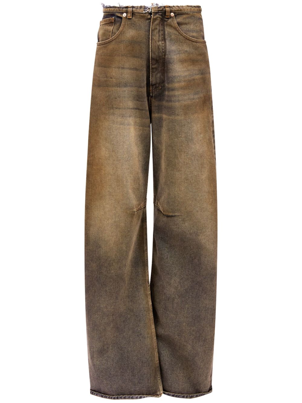 Rust jeans with a worn effect