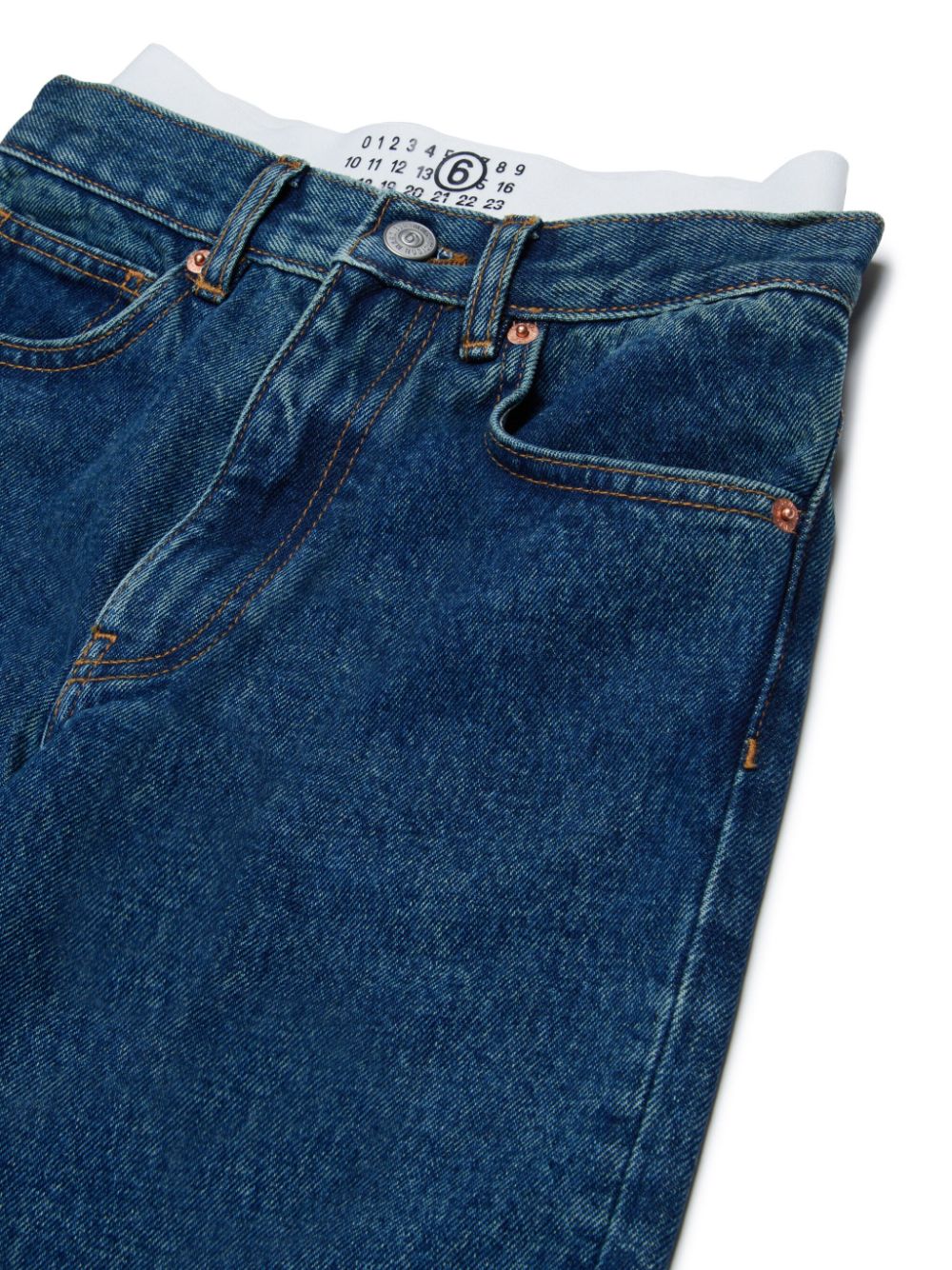 Jeans effetto boxer numerico