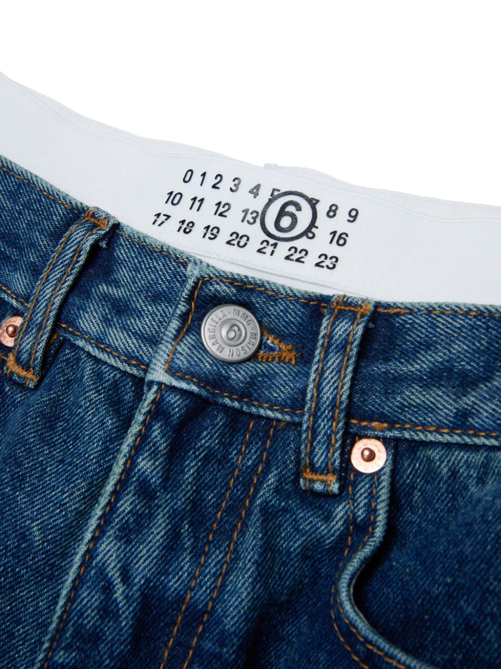 Jeans effetto boxer numerico