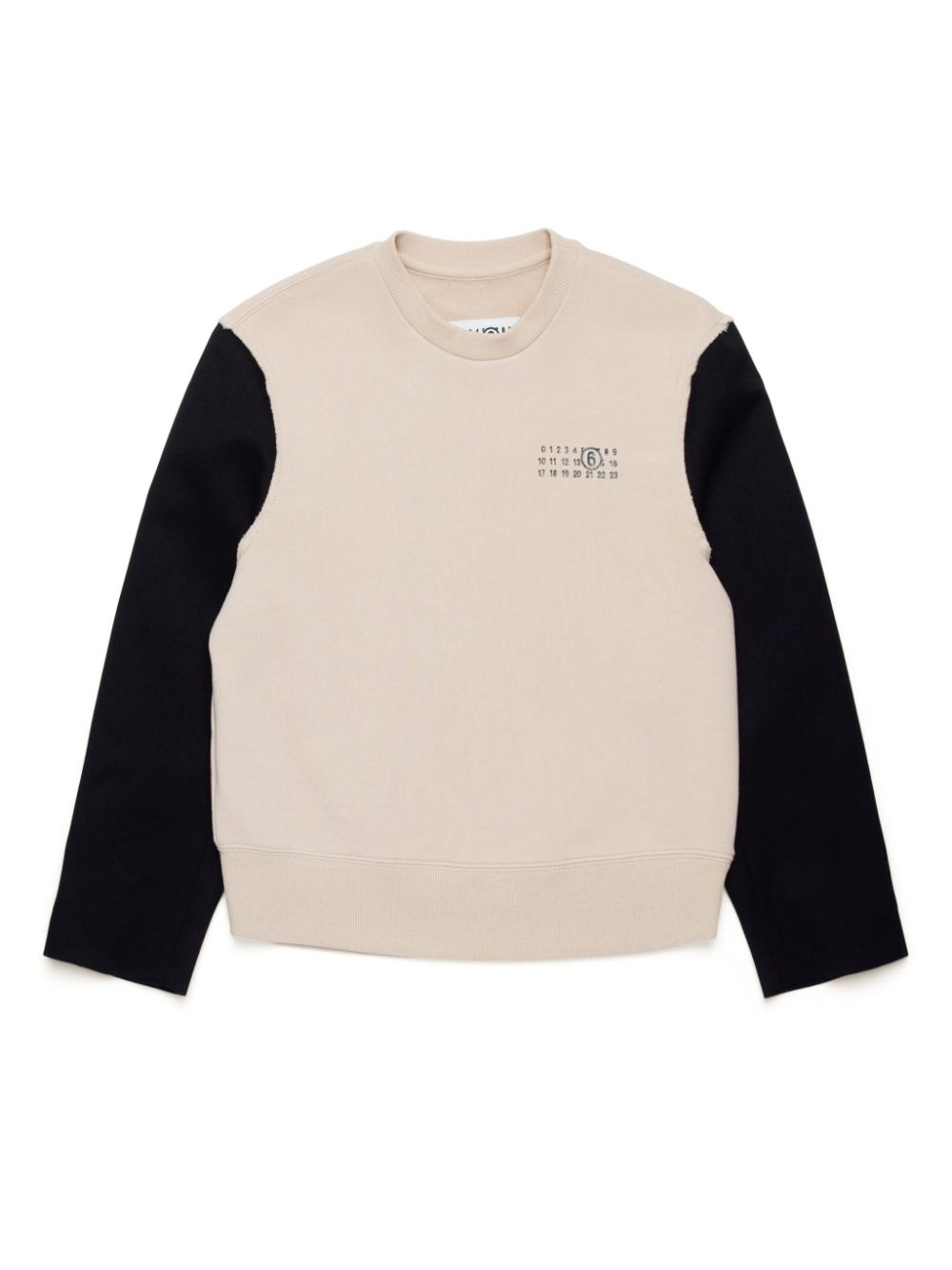 Color block number logo sweatshirt-shirt