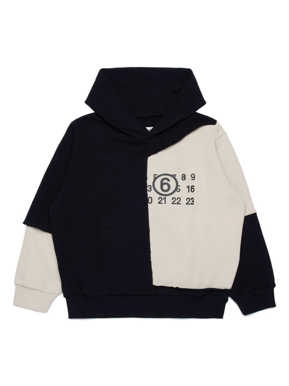 Color-block sweatshirt with number logo