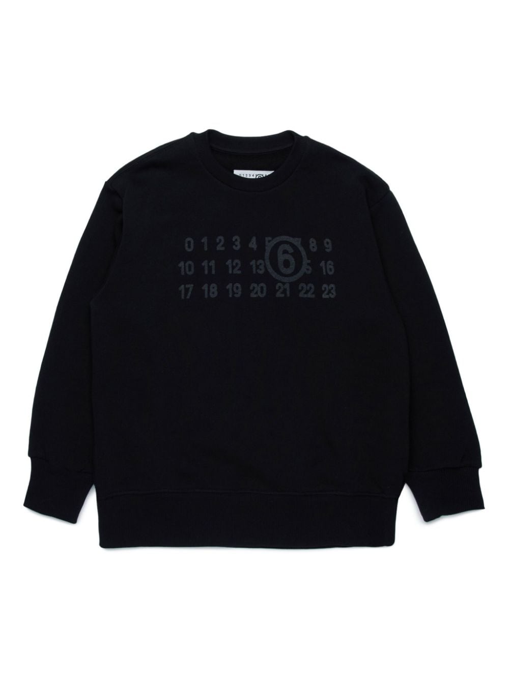 Black sweatshirt with number logo