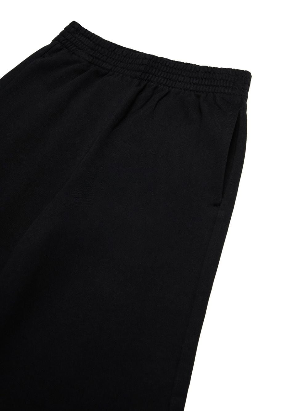 Pantalone nero gamba ampia logo verticale