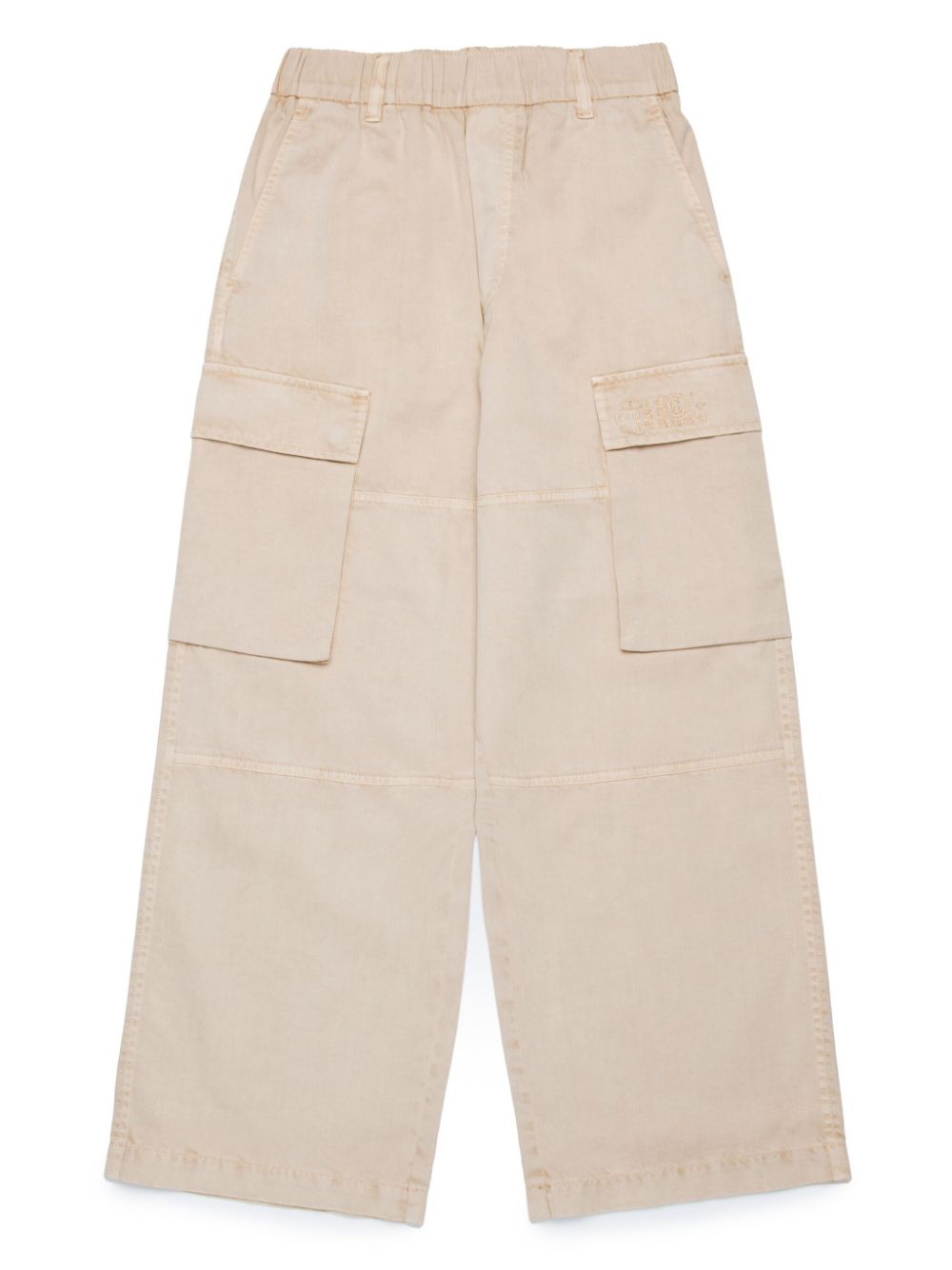 Pantalone cargo beige logo numerico