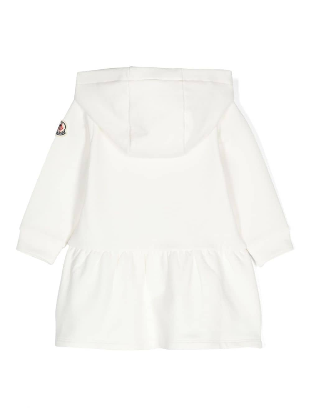 White baby girl sweatshirt dress