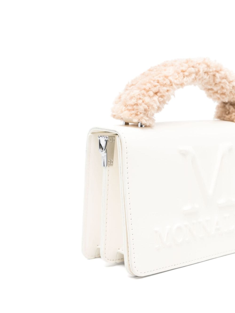 White bag with teddy handle