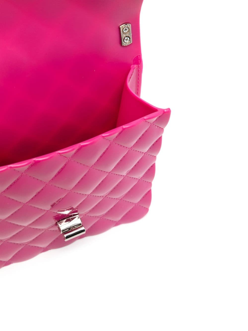 Fuchsia bag embellished with pearls