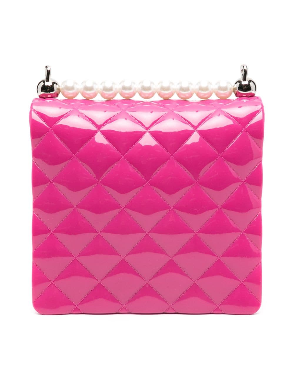 Fuchsia bag embellished with pearls