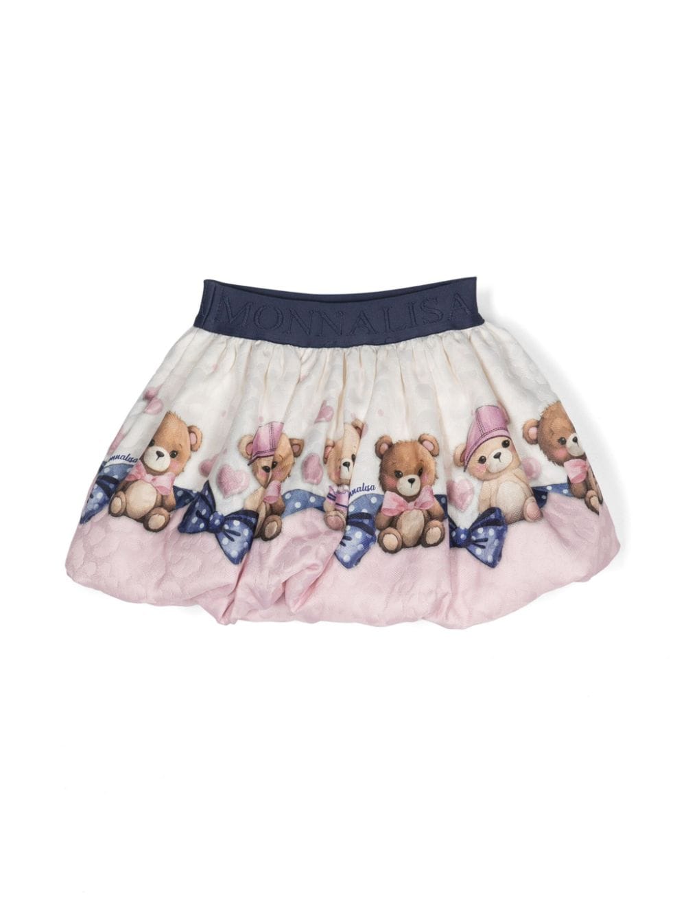 Blue/Pink Teddy Print Skirt