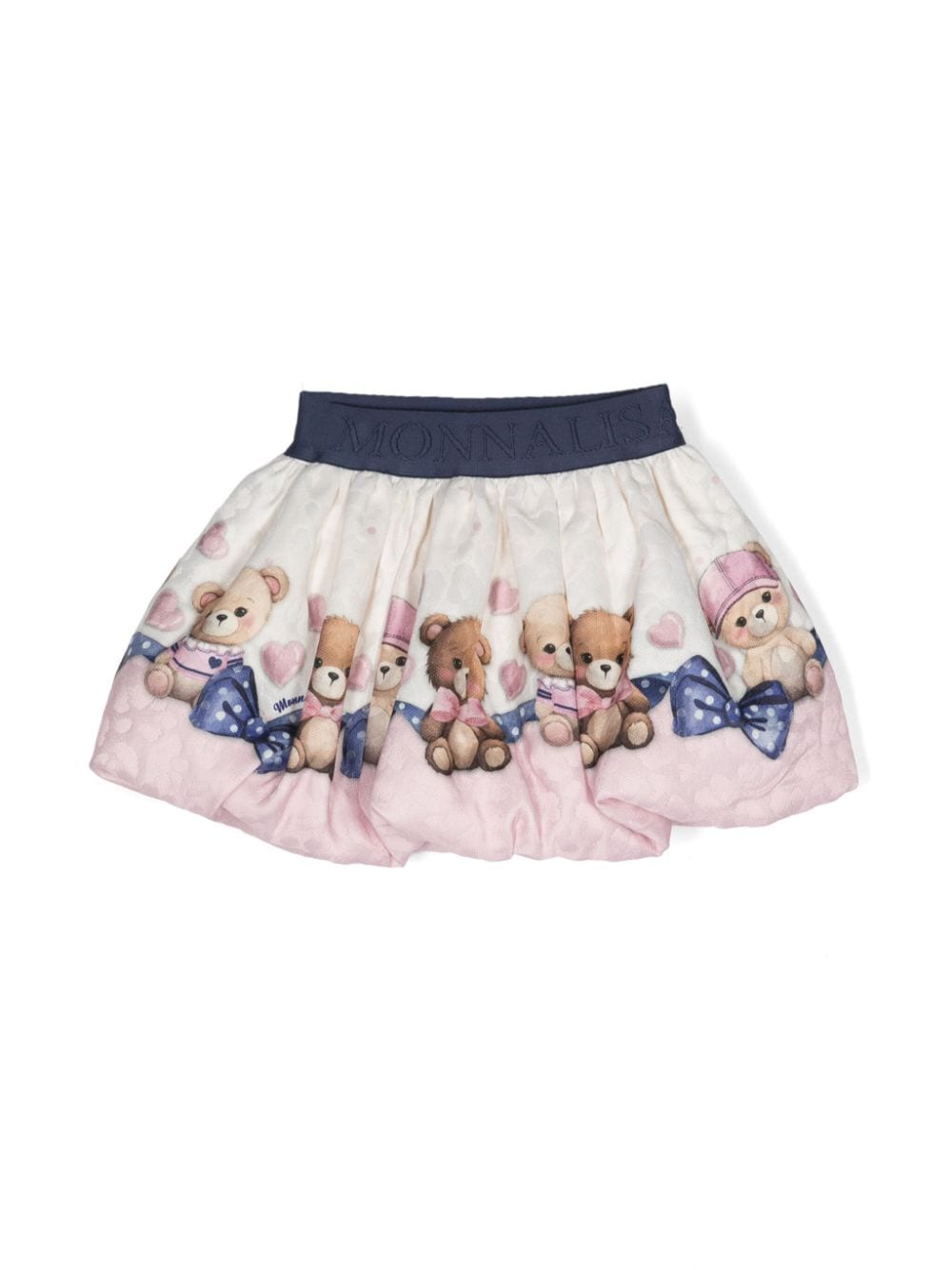 Blue/Pink Teddy Print Skirt