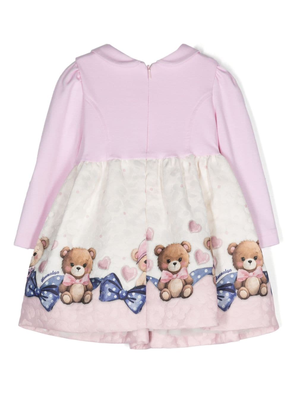 Baby girl pink teddy pattern dress