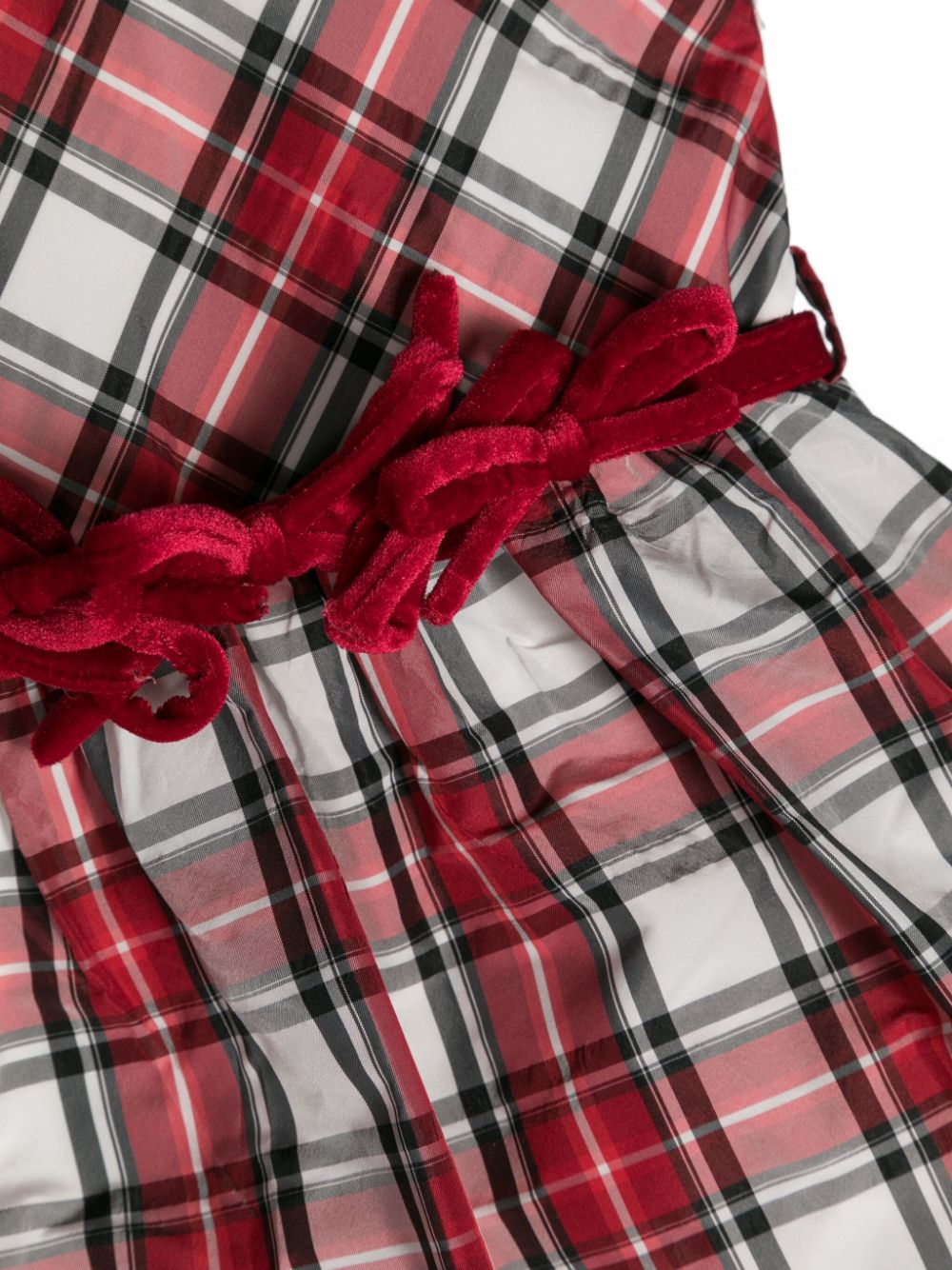 Red tartan dress for baby girl