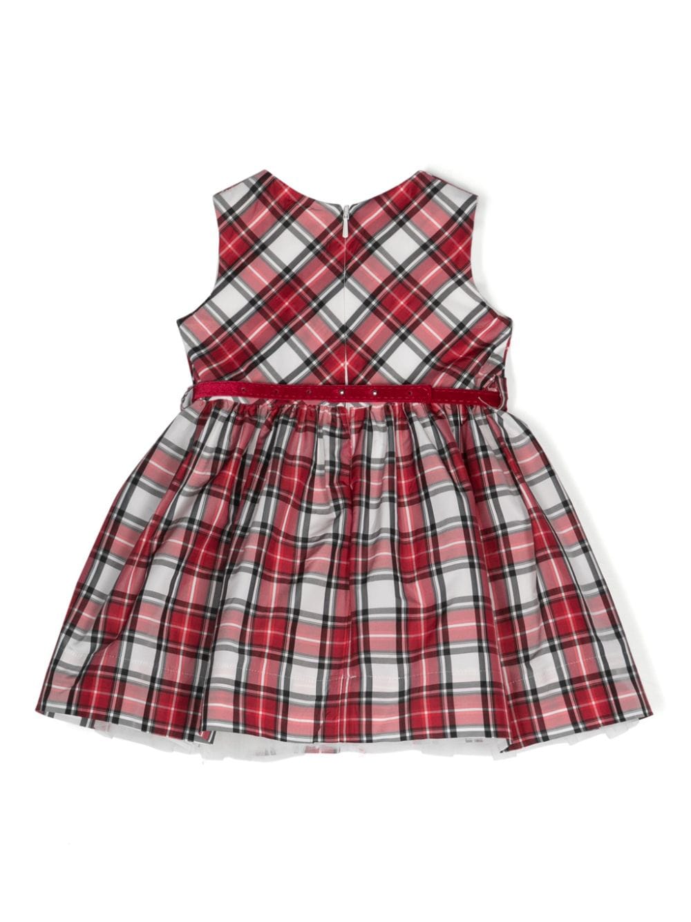 Red tartan dress for baby girl