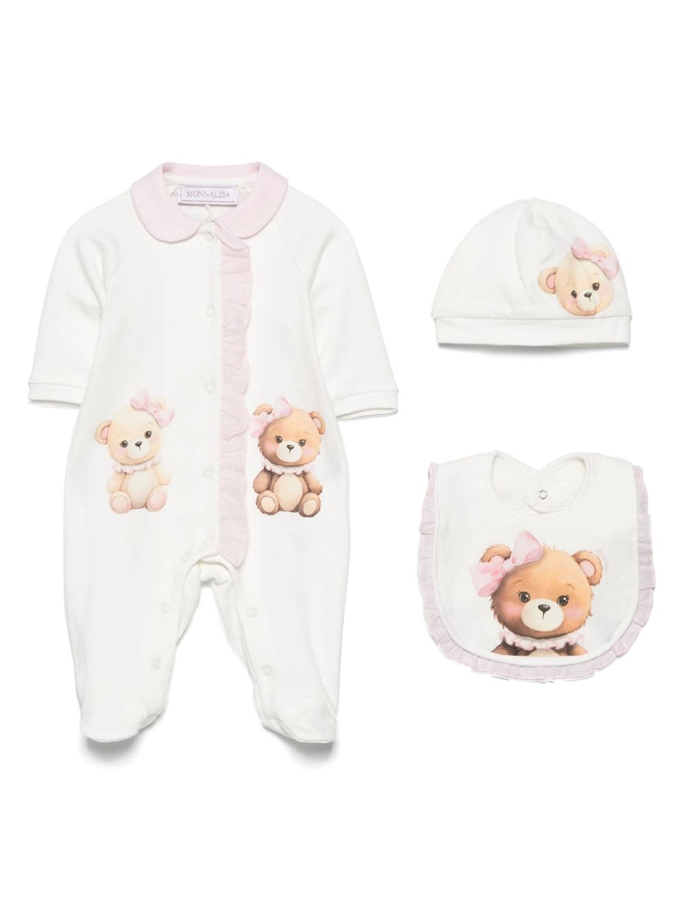 White Teddy Bear Set (3pcs)