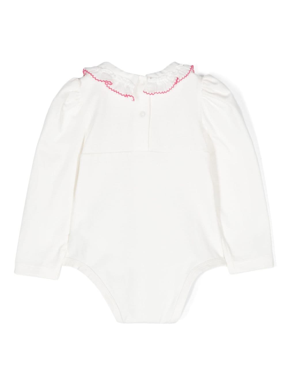 White body with ruffled collar for newborn