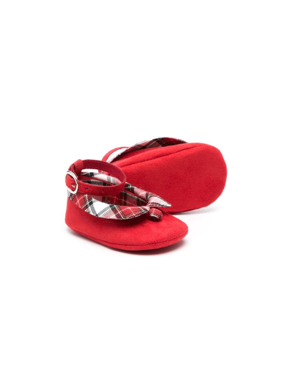 Scarpe rosse tantasia tartan neonata