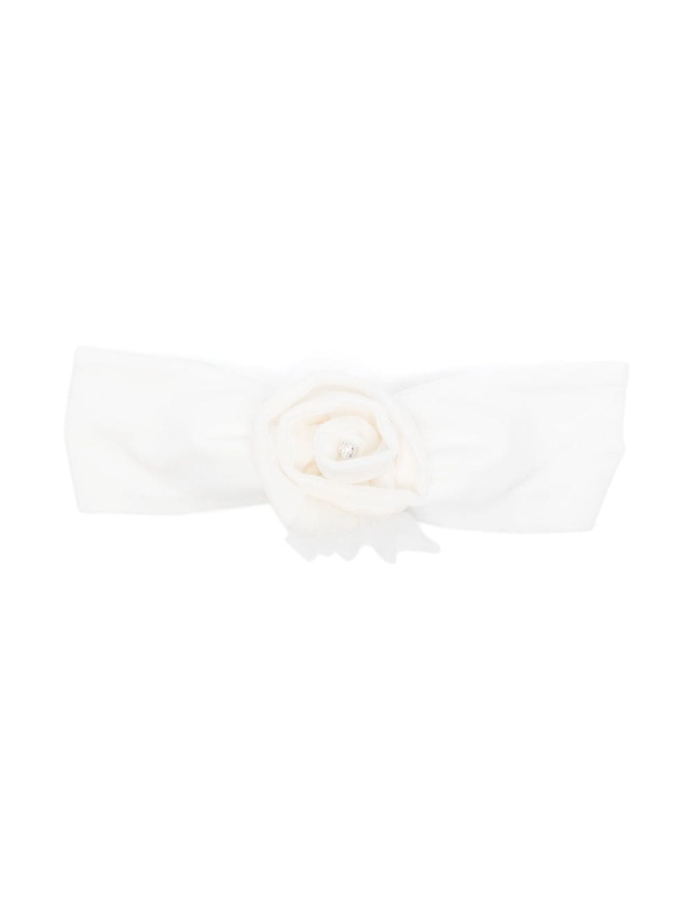 White band with velvet flower