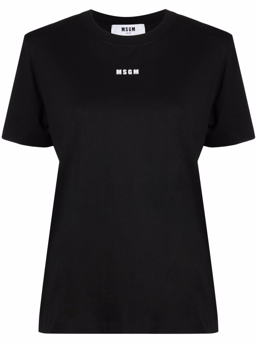 T-shirt nera mini logo frontale