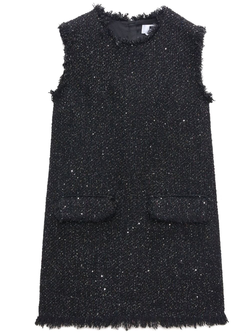 Black lurex and sequin dress