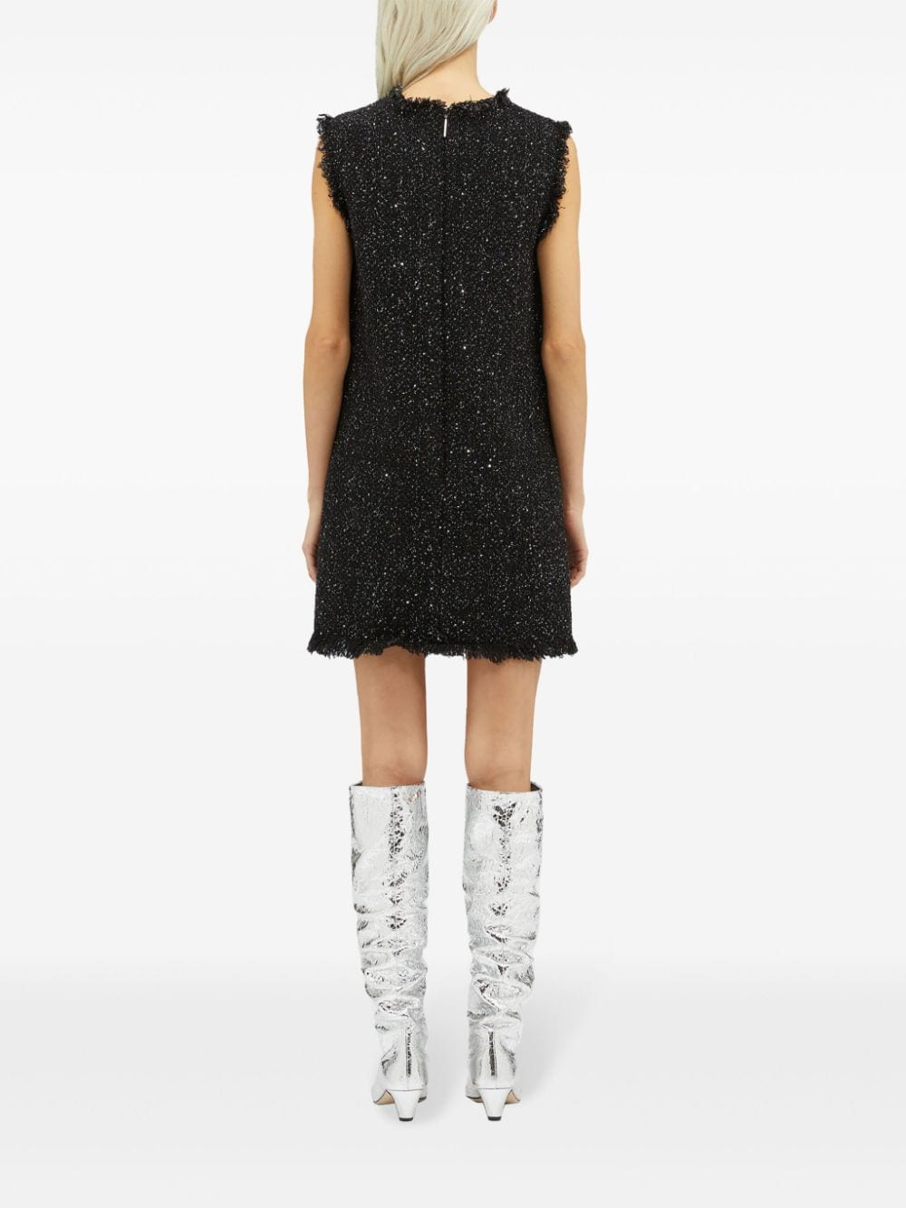 Black lurex and sequin dress