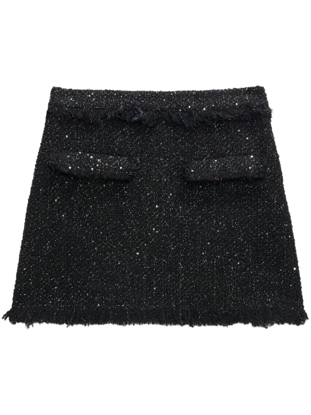 Black lurex and sequin skirt