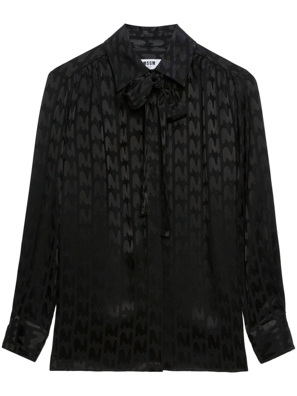 Camicia nera logo  M all-over