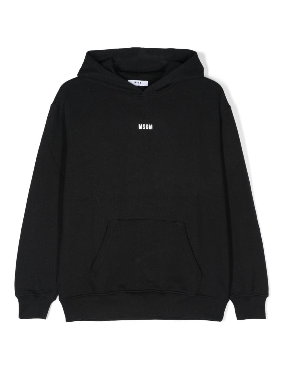 Black hoodie with logo