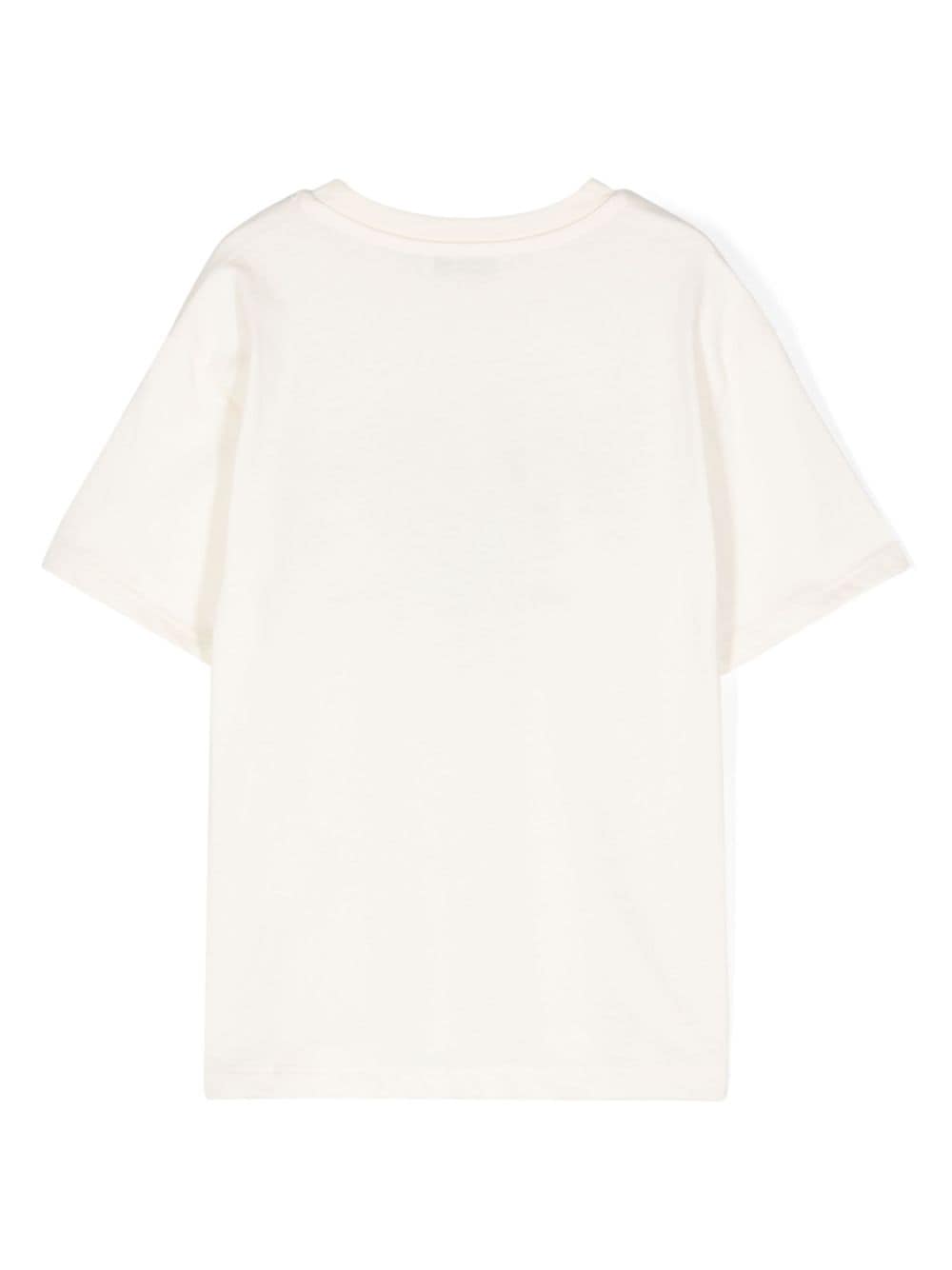 Ivory T-shirt with front logo print