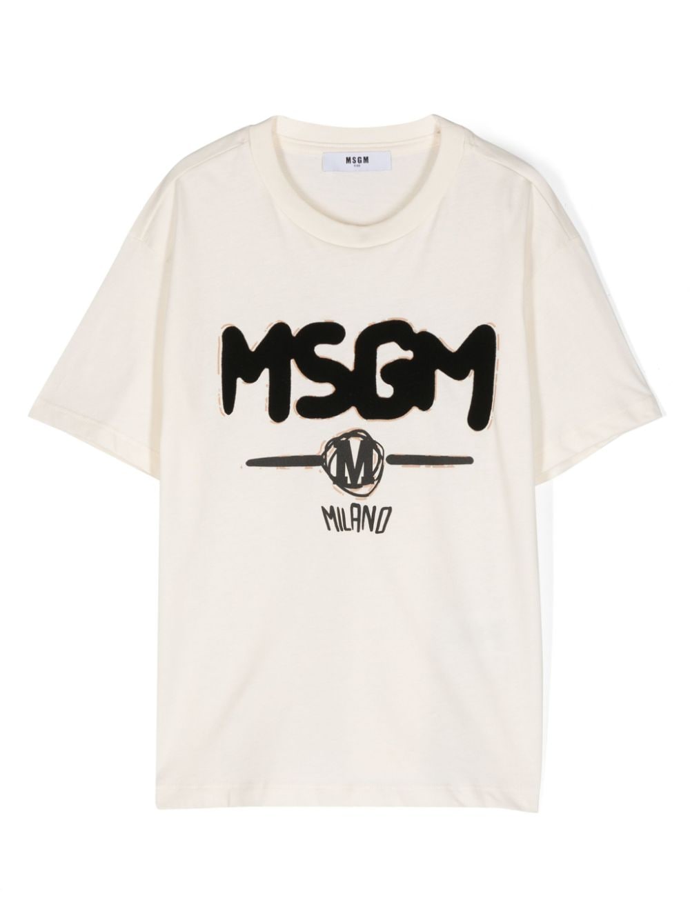 Ivory T-shirt with front logo print