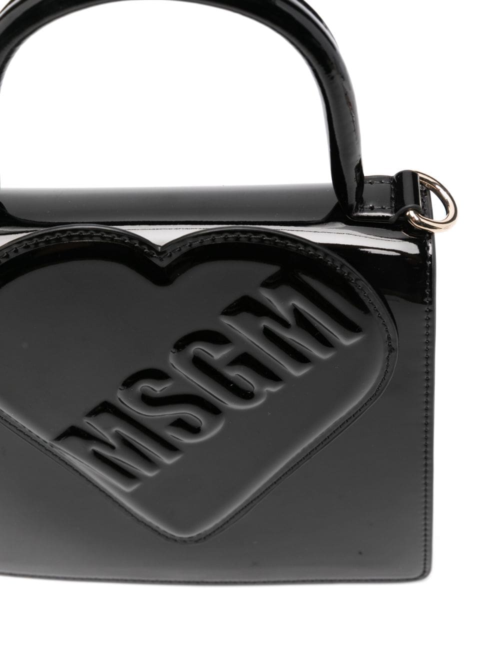 borsa in vernice logo heart